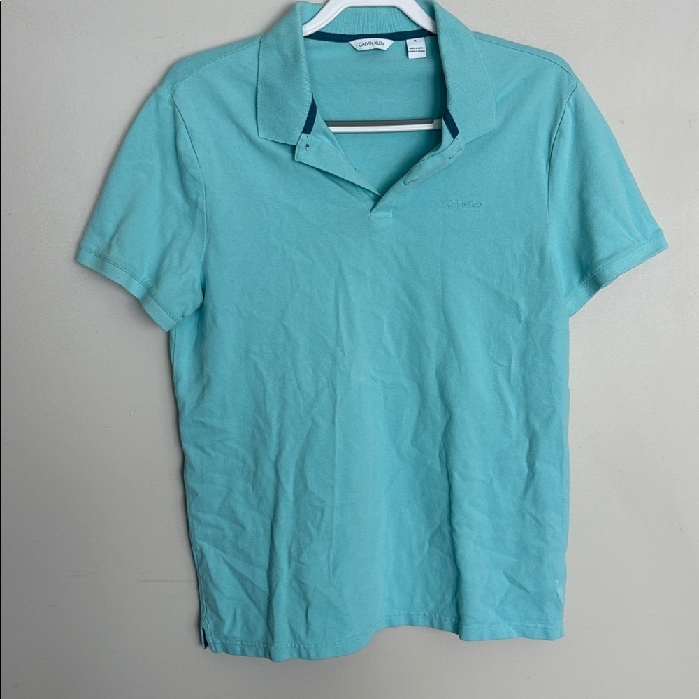 Calvin Klein Men’s Polo Shirt Light Blue Size M